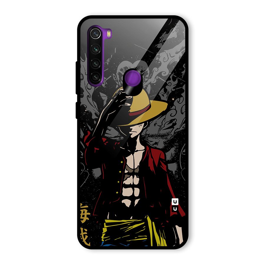 Dark Luffy Art Glass Back Case for Redmi Note 8