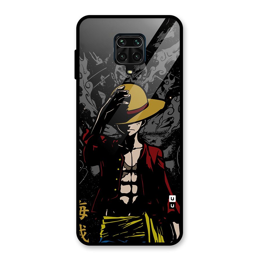 Dark Luffy Art Glass Back Case for Redmi Note 9 Pro