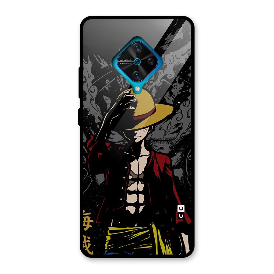 Dark Luffy Art Glass Back Case for Vivo S1 Pro