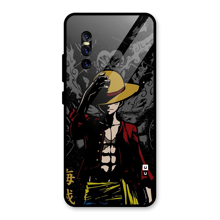 Dark Luffy Art Glass Back Case for Vivo V15 Pro