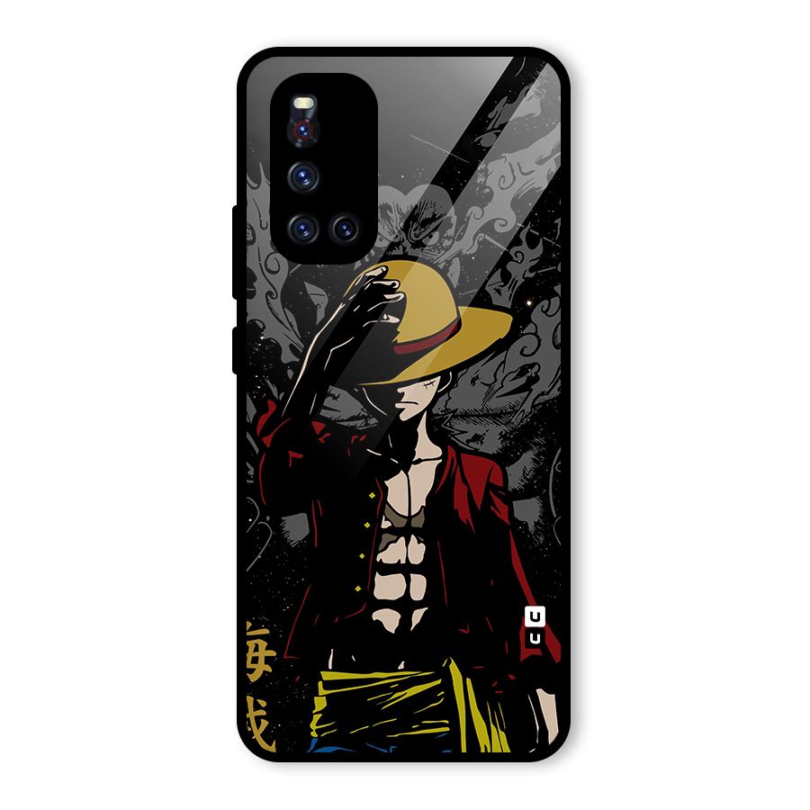 Dark Luffy Art Glass Back Case for Vivo V19