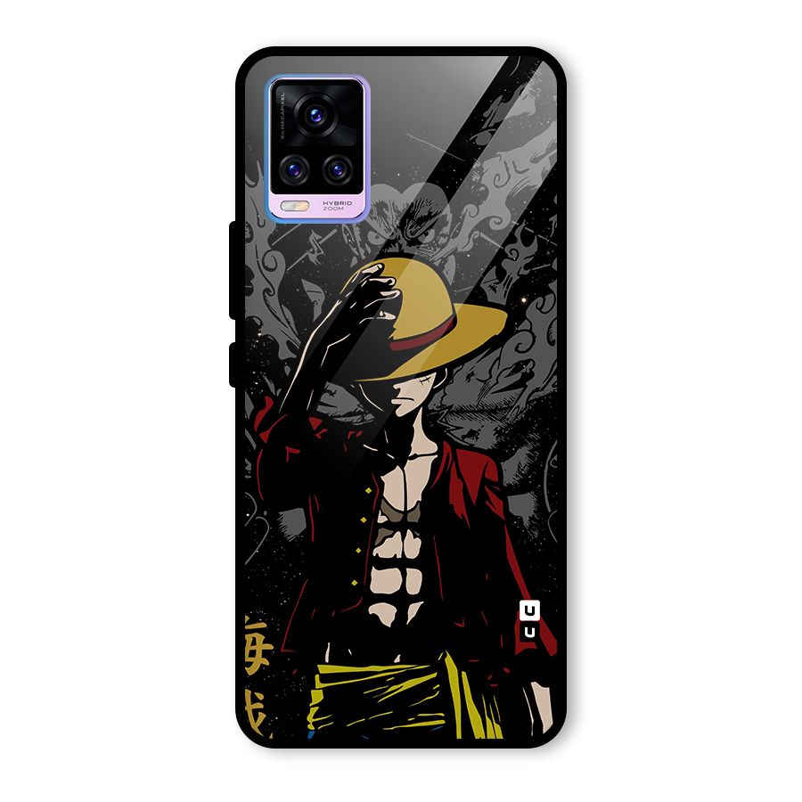 Dark Luffy Art Glass Back Case for Vivo V20 Pro