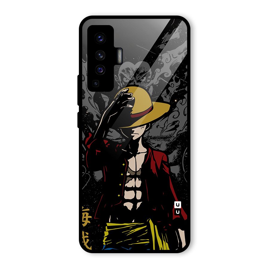 Dark Luffy Art Glass Back Case for Vivo X50