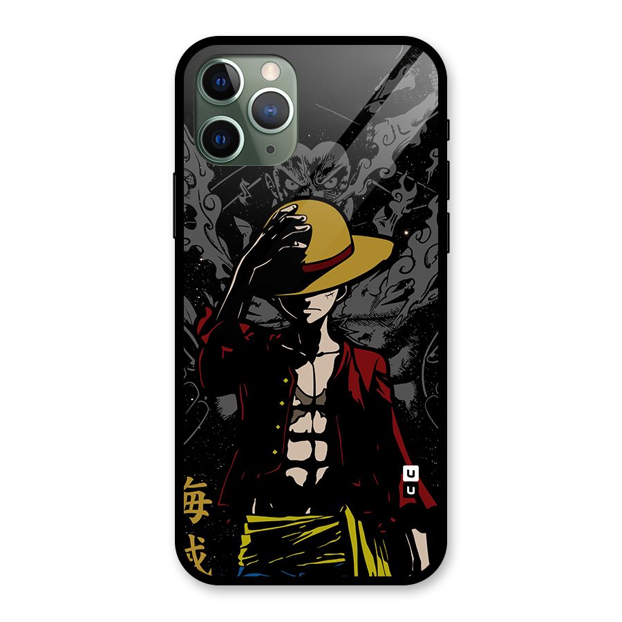 Dark Luffy Art Glass Back Case for iPhone 11 Pro