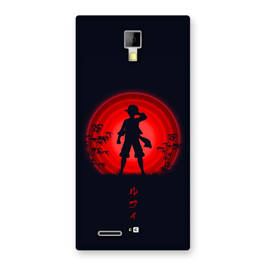 Dark Red Luffy Back Case for Canvas Xpress A99