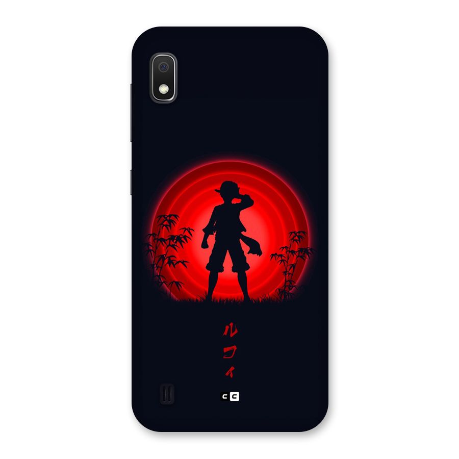 Dark Red Luffy Back Case for Galaxy A10