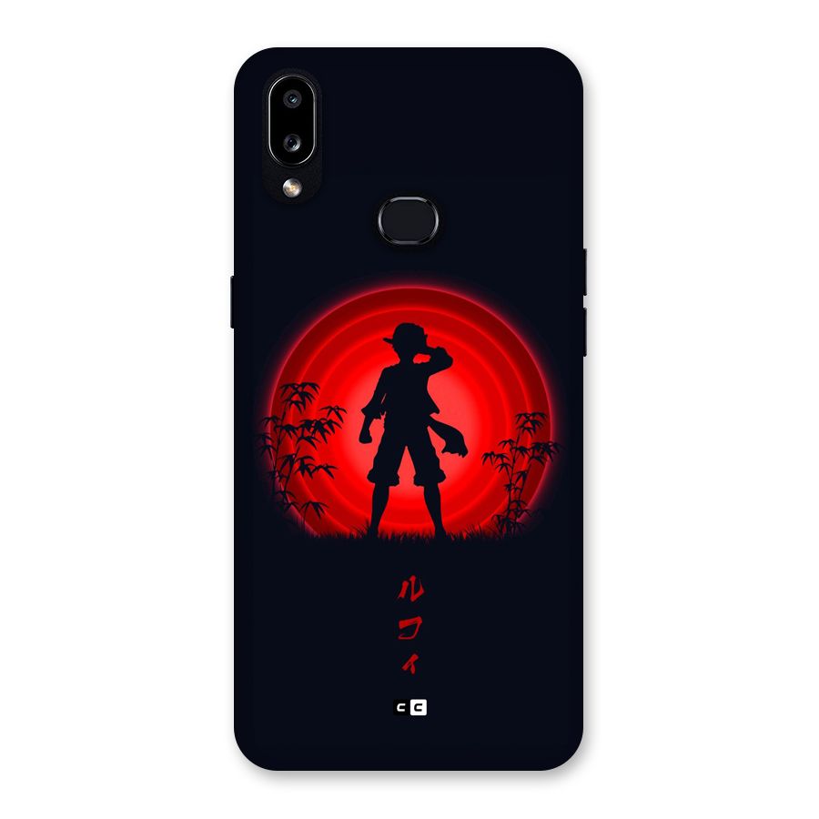 Dark Red Luffy Back Case for Galaxy A10s