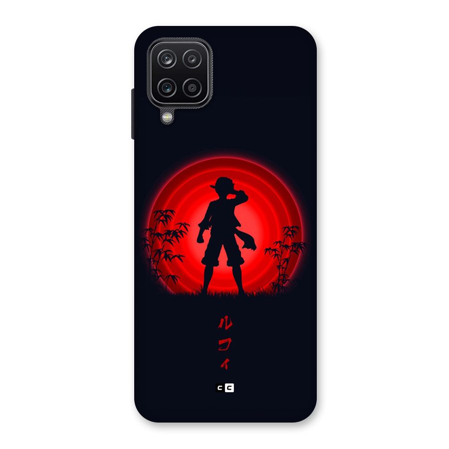 Dark Red Luffy Back Case for Galaxy A12