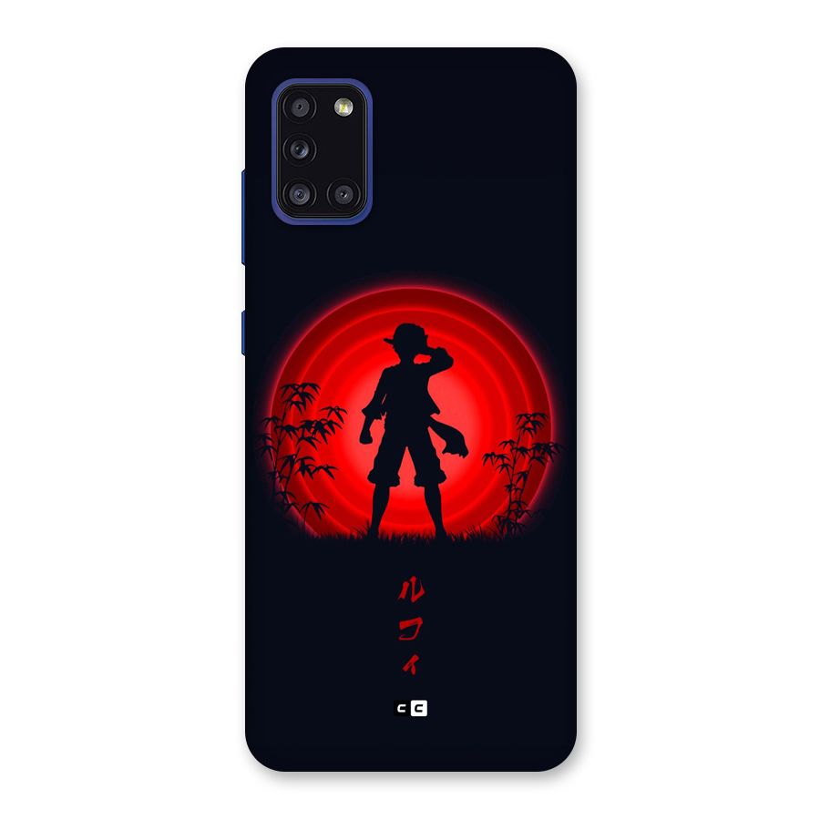 Dark Red Luffy Back Case for Galaxy A31
