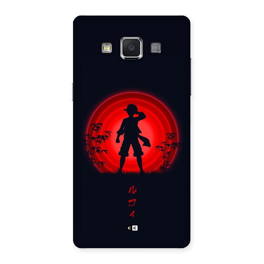 Dark Red Luffy Back Case for Galaxy A5