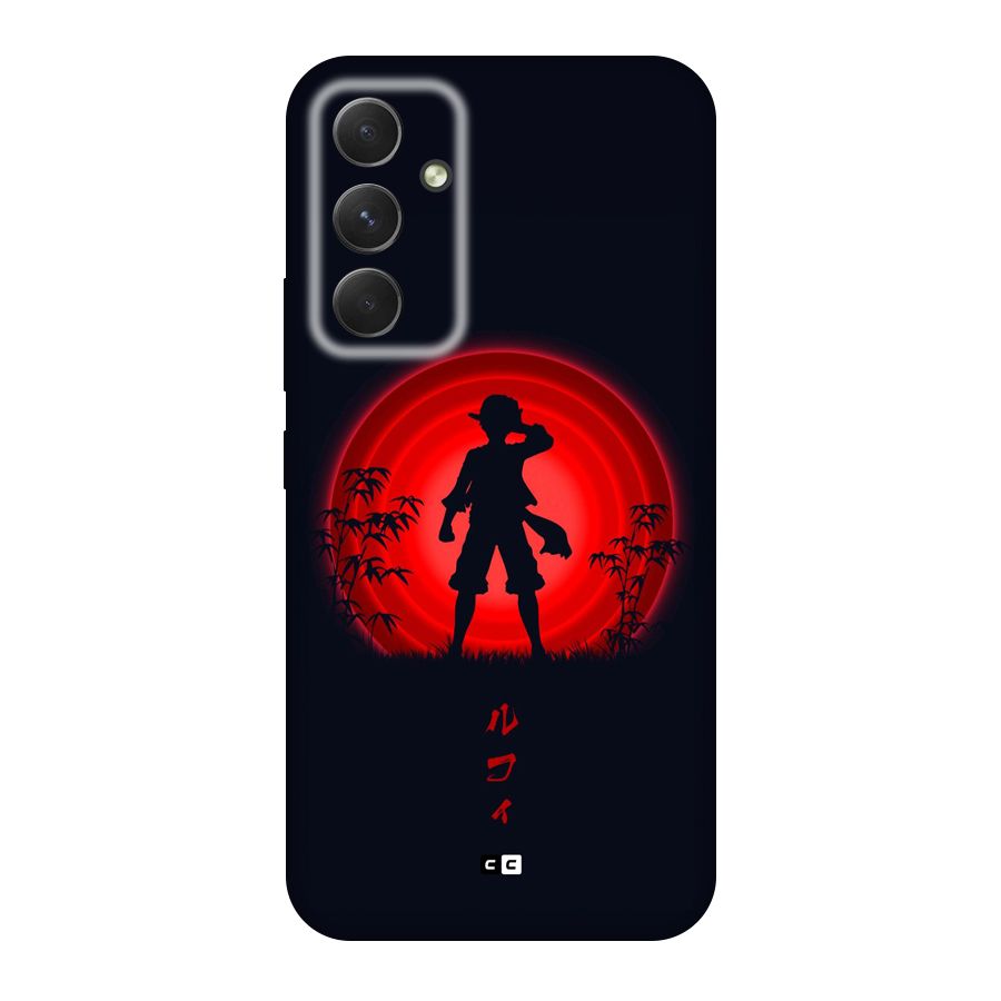 Dark Red Luffy Back Case for Galaxy A54