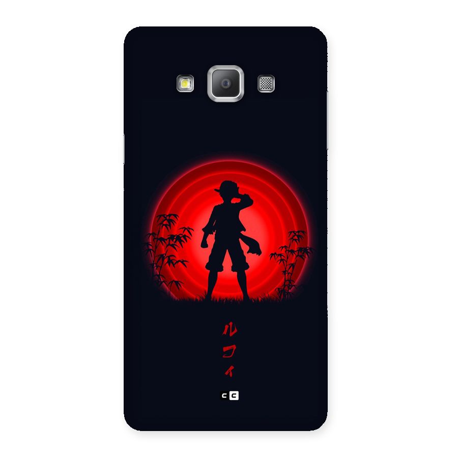 Dark Red Luffy Back Case for Galaxy A7