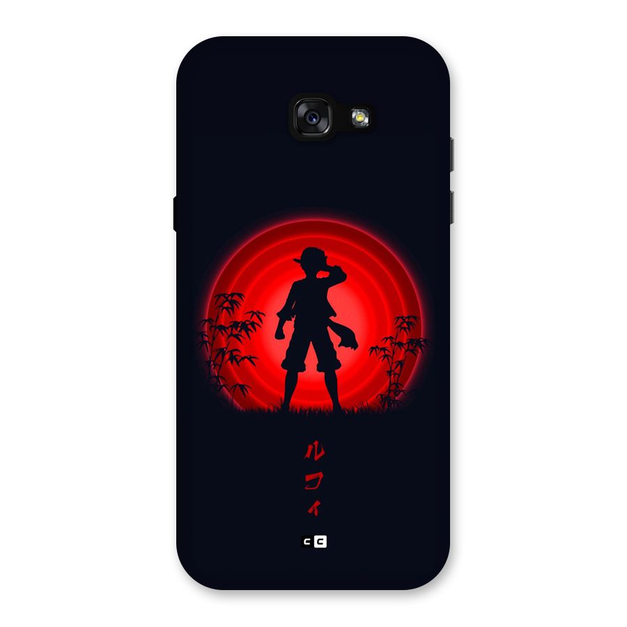 Dark Red Luffy Back Case for Galaxy A7 (2017)