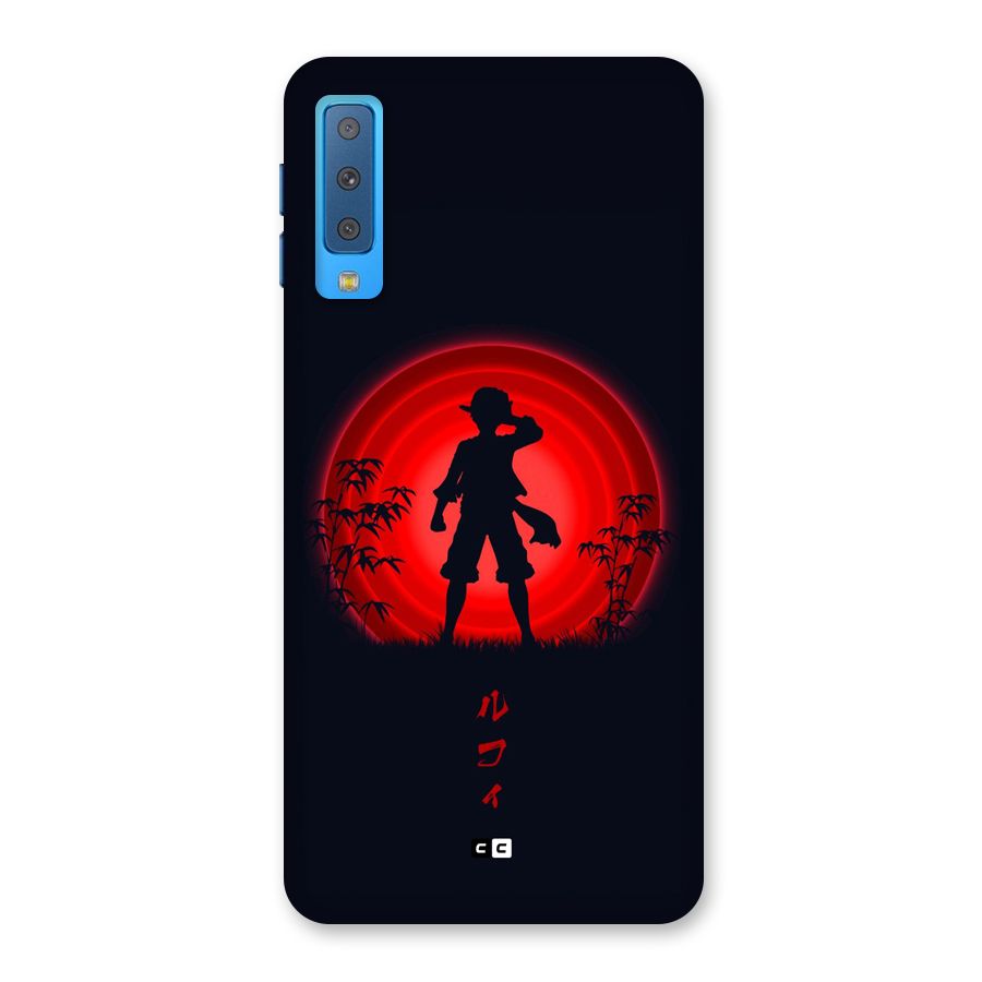 Dark Red Luffy Back Case for Galaxy A7 (2018)
