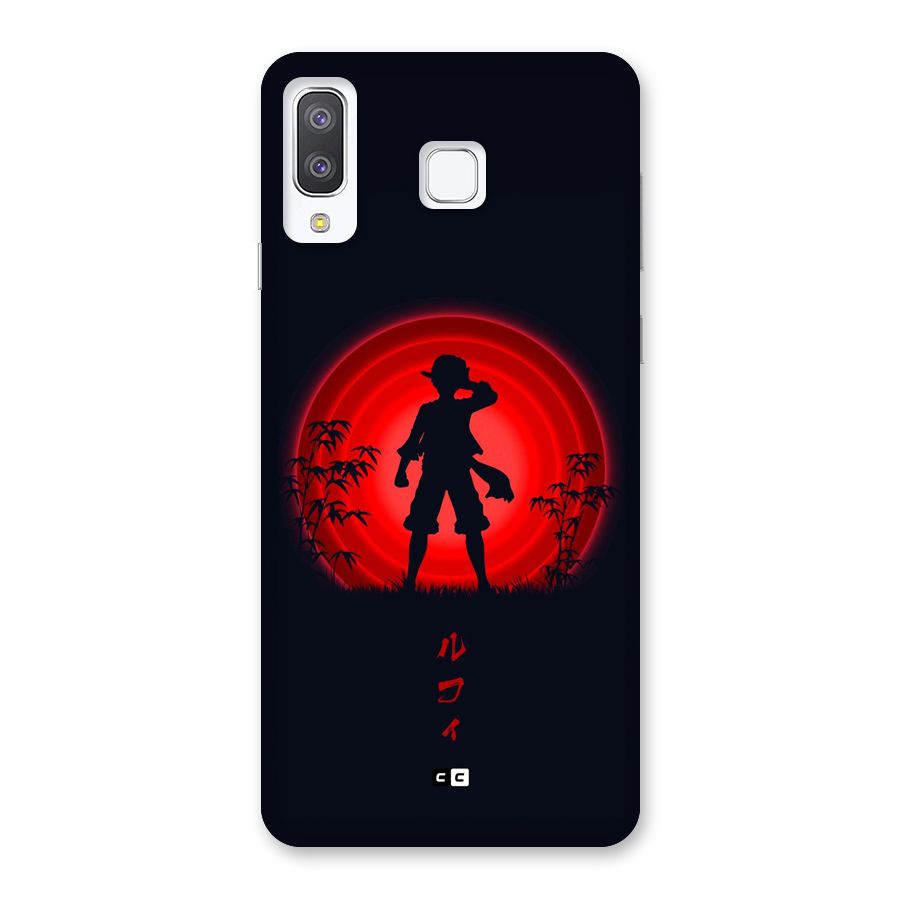 Dark Red Luffy Back Case for Galaxy A8 Star