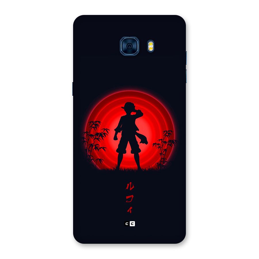 Dark Red Luffy Back Case for Galaxy C7 Pro