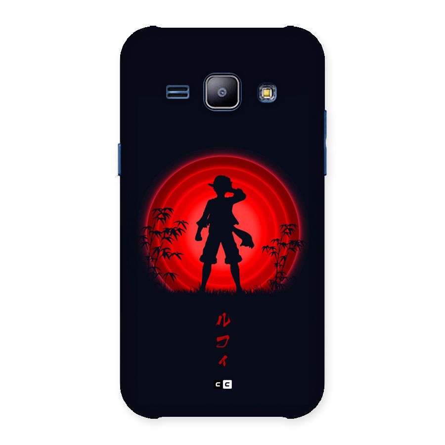 Dark Red Luffy Back Case for Galaxy J1