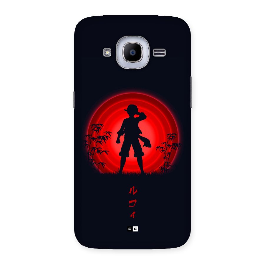 Dark Red Luffy Back Case for Galaxy J2 Pro