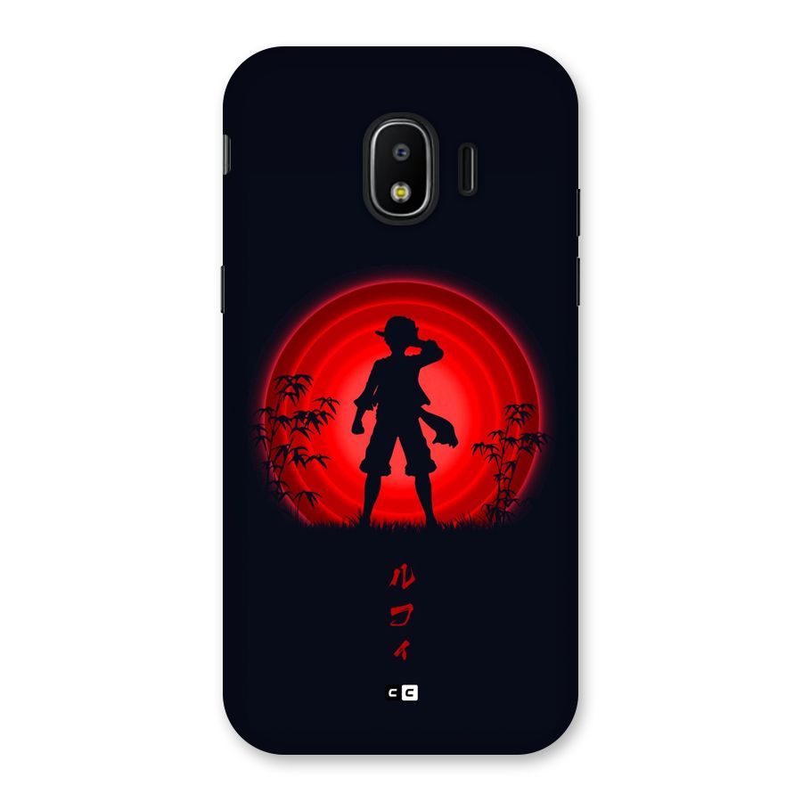 Dark Red Luffy Back Case for Galaxy J2 Pro 2018