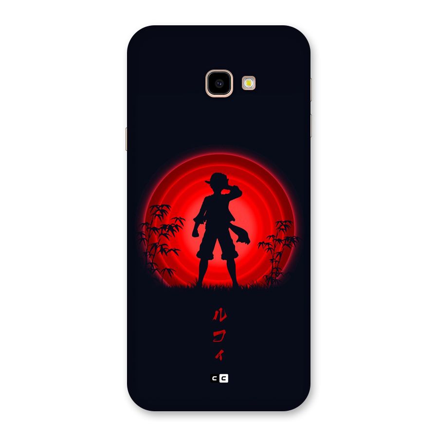 Dark Red Luffy Back Case for Galaxy J4 Plus