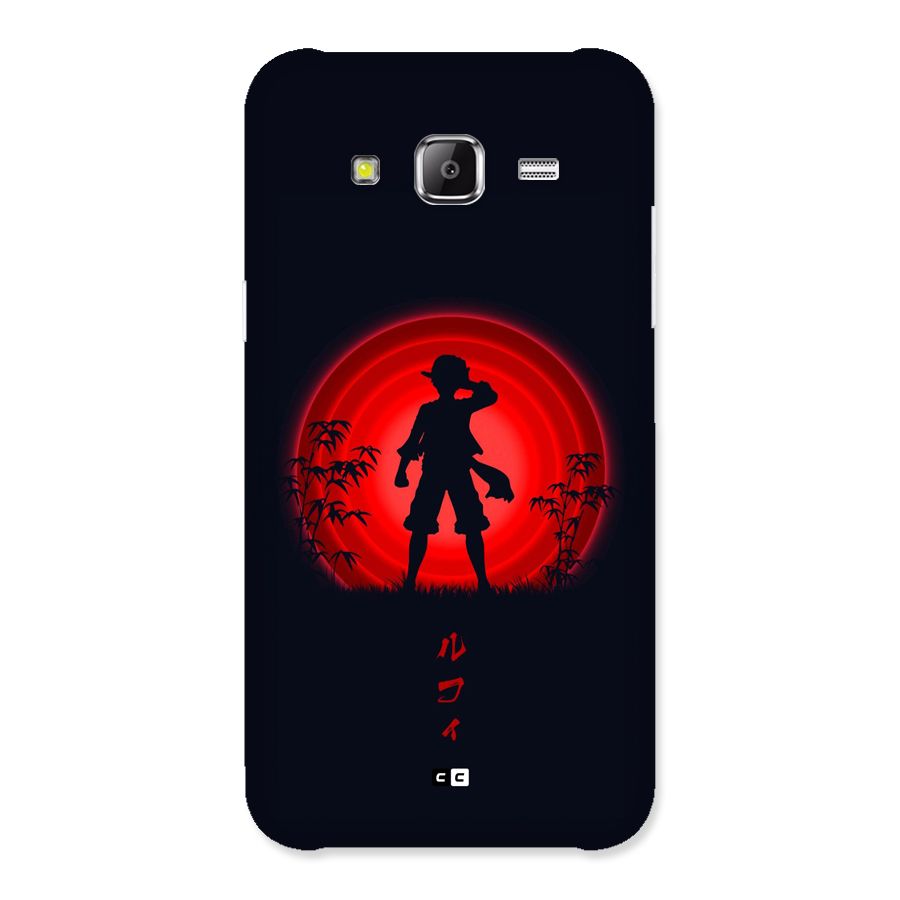 Dark Red Luffy Back Case for Galaxy J5