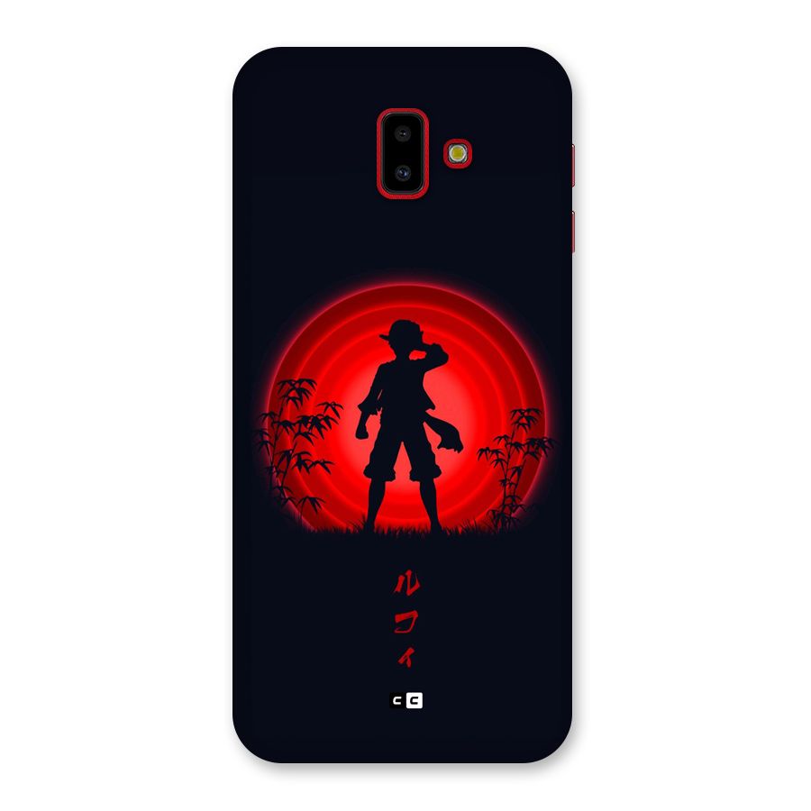 Dark Red Luffy Back Case for Galaxy J6 Plus