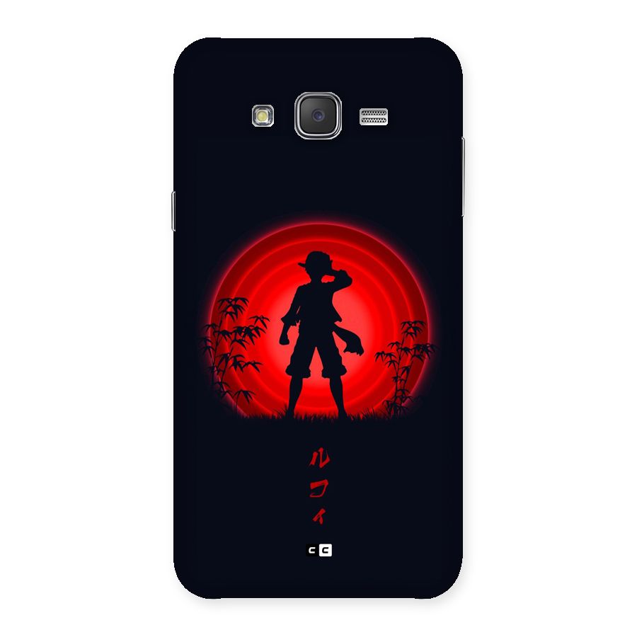 Dark Red Luffy Back Case for Galaxy J7