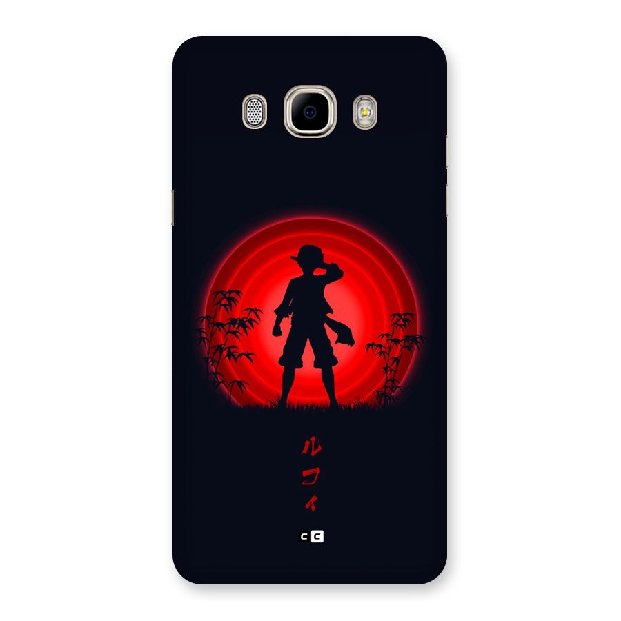 Dark Red Luffy Back Case for Galaxy J7 2016