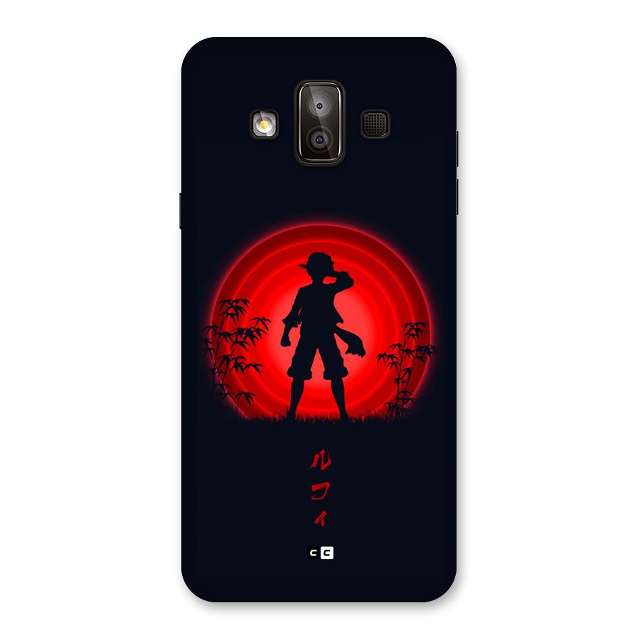 Dark Red Luffy Back Case for Galaxy J7 Duo