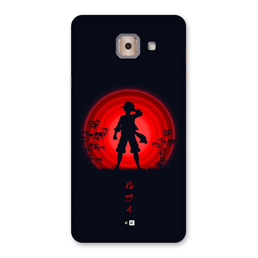 Dark Red Luffy Back Case for Galaxy J7 Max