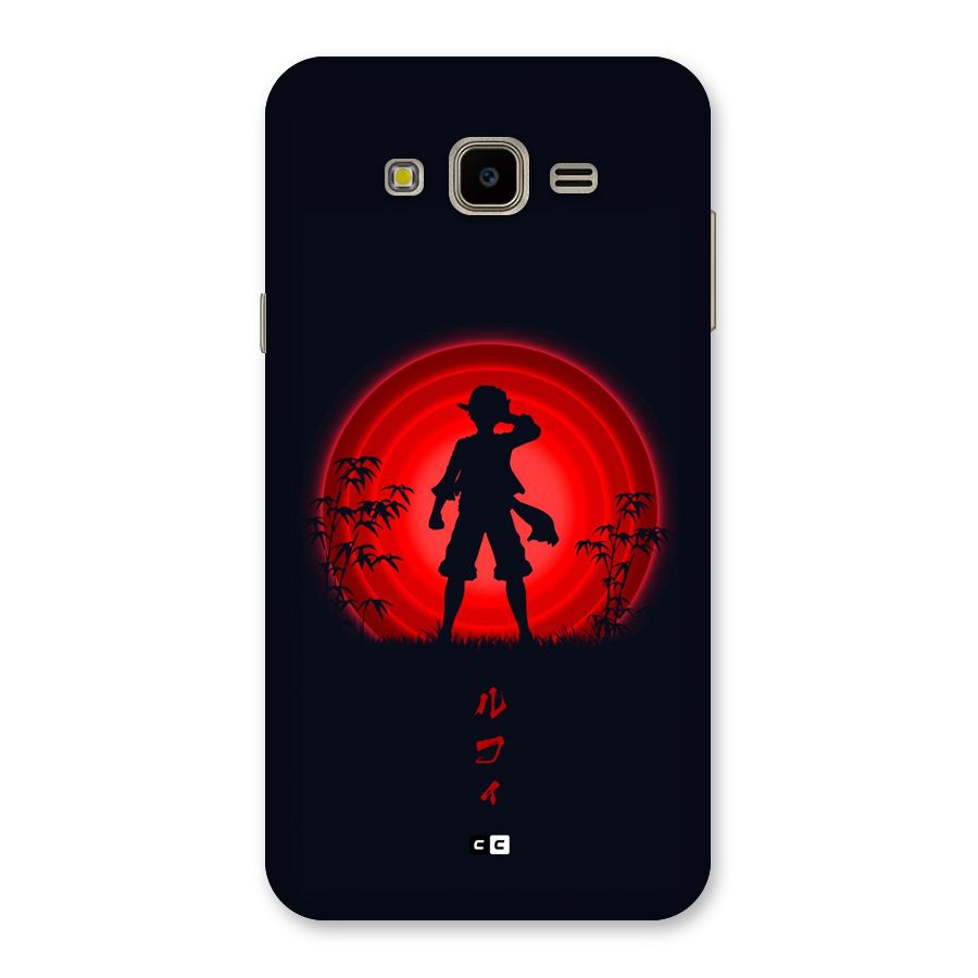 Dark Red Luffy Back Case for Galaxy J7 Nxt