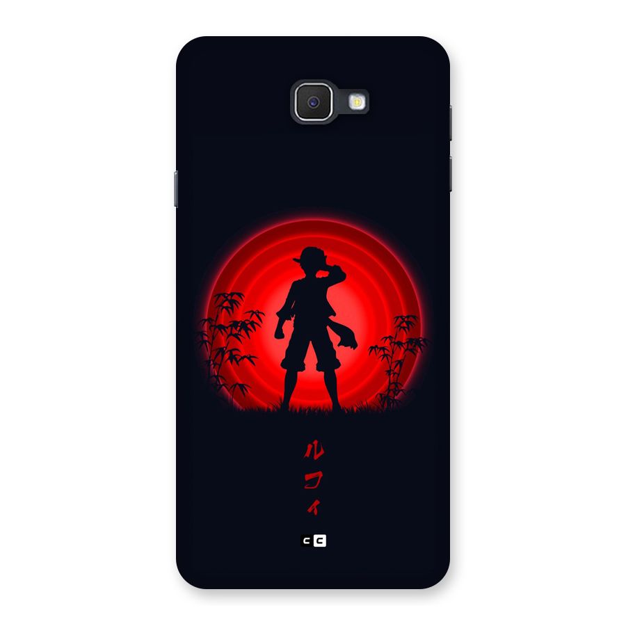 Dark Red Luffy Back Case for Galaxy J7 Prime