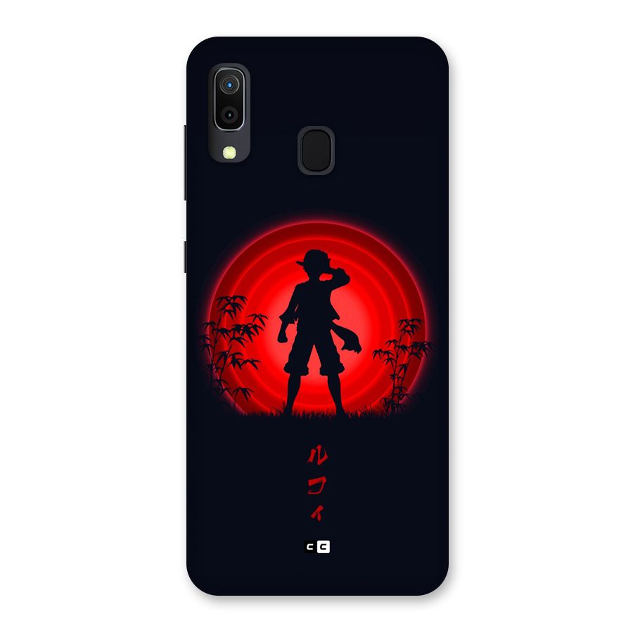 Dark Red Luffy Back Case for Galaxy M10s