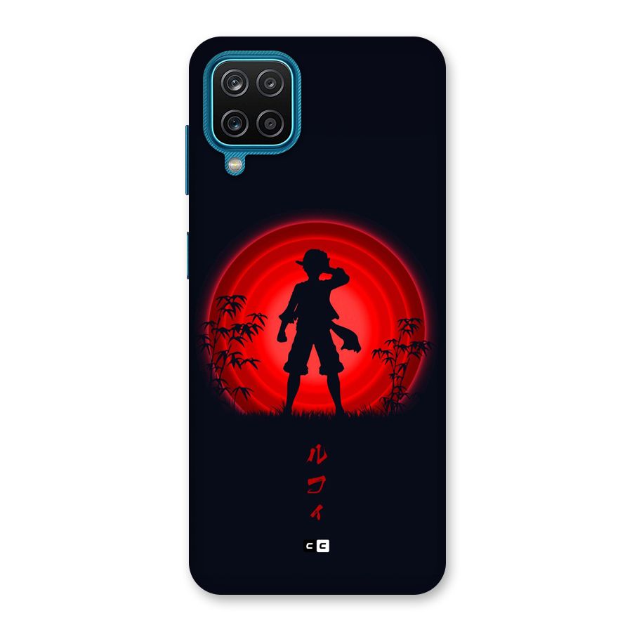 Dark Red Luffy Back Case for Galaxy M12