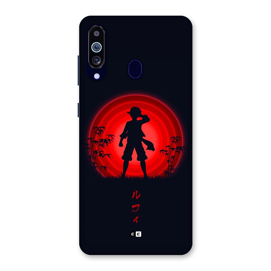 Dark Red Luffy Back Case for Galaxy M40
