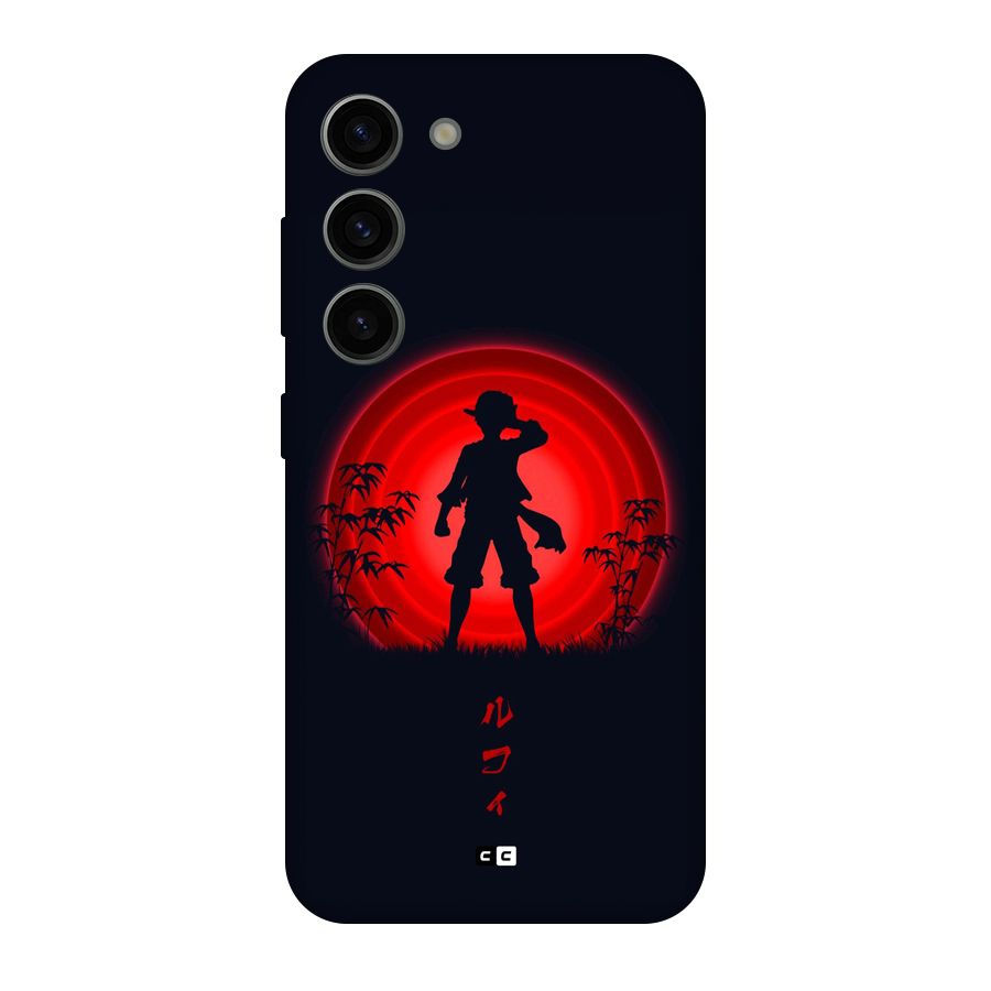 Dark Red Luffy Back Case for Galaxy S23