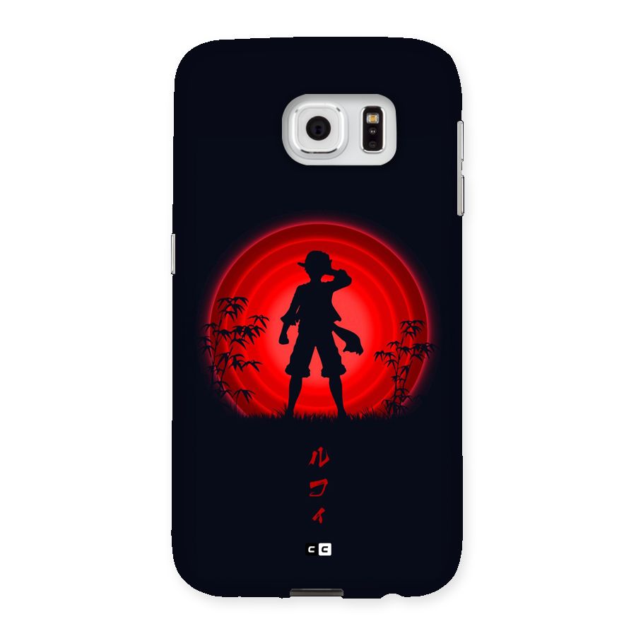 Dark Red Luffy Back Case for Galaxy S6