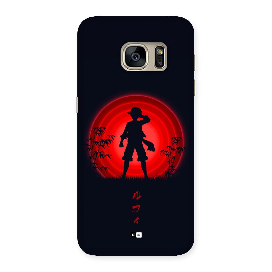 Dark Red Luffy Back Case for Galaxy S7