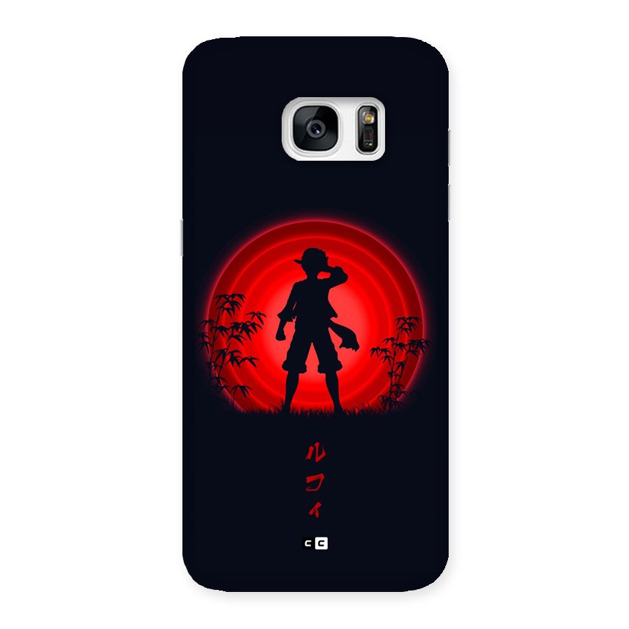 Dark Red Luffy Back Case for Galaxy S7 Edge