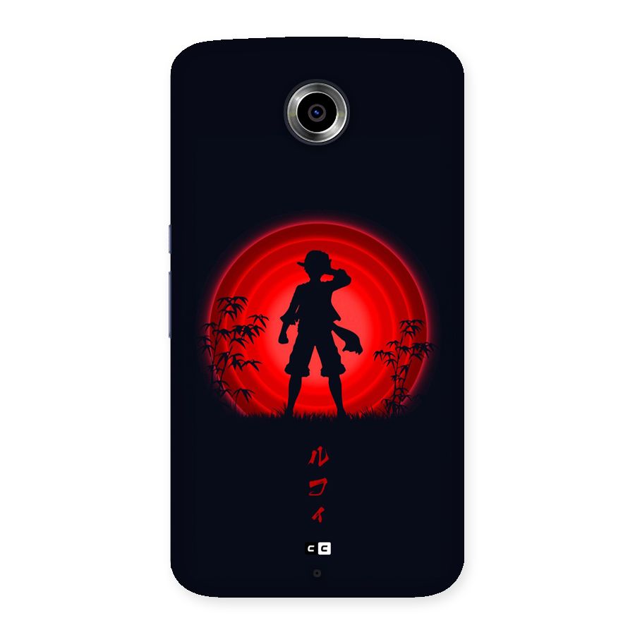 Dark Red Luffy Back Case for Google Nexus 6