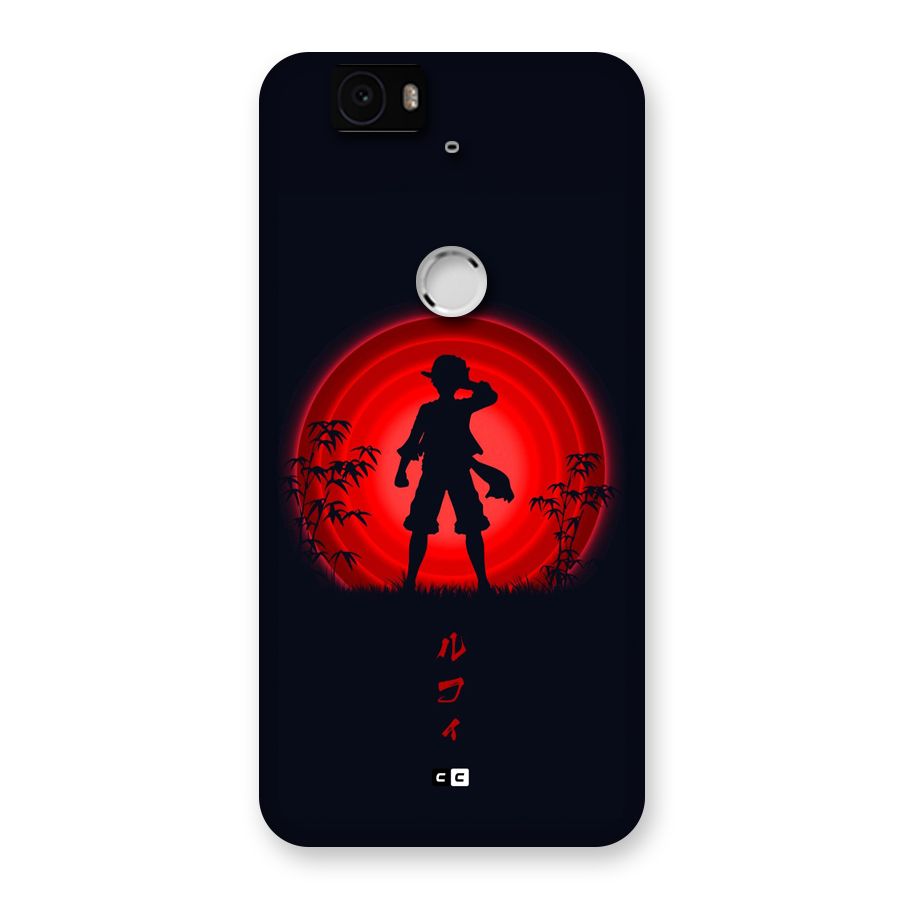 Dark Red Luffy Back Case for Google Nexus 6P