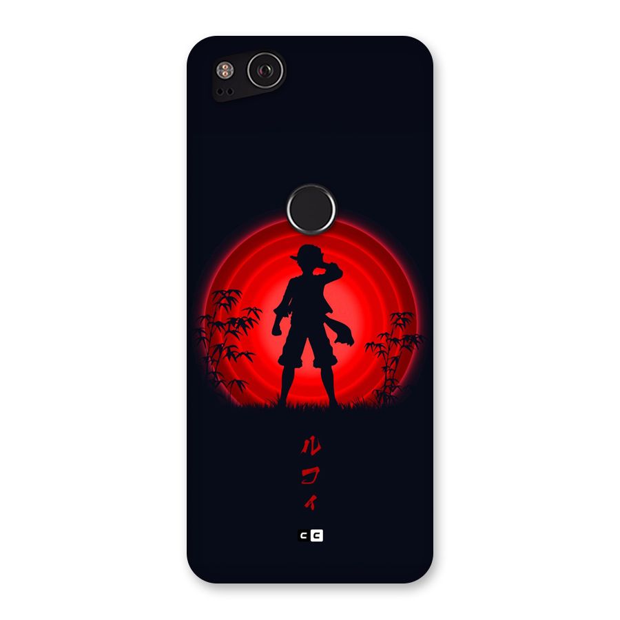 Dark Red Luffy Back Case for Google Pixel 2