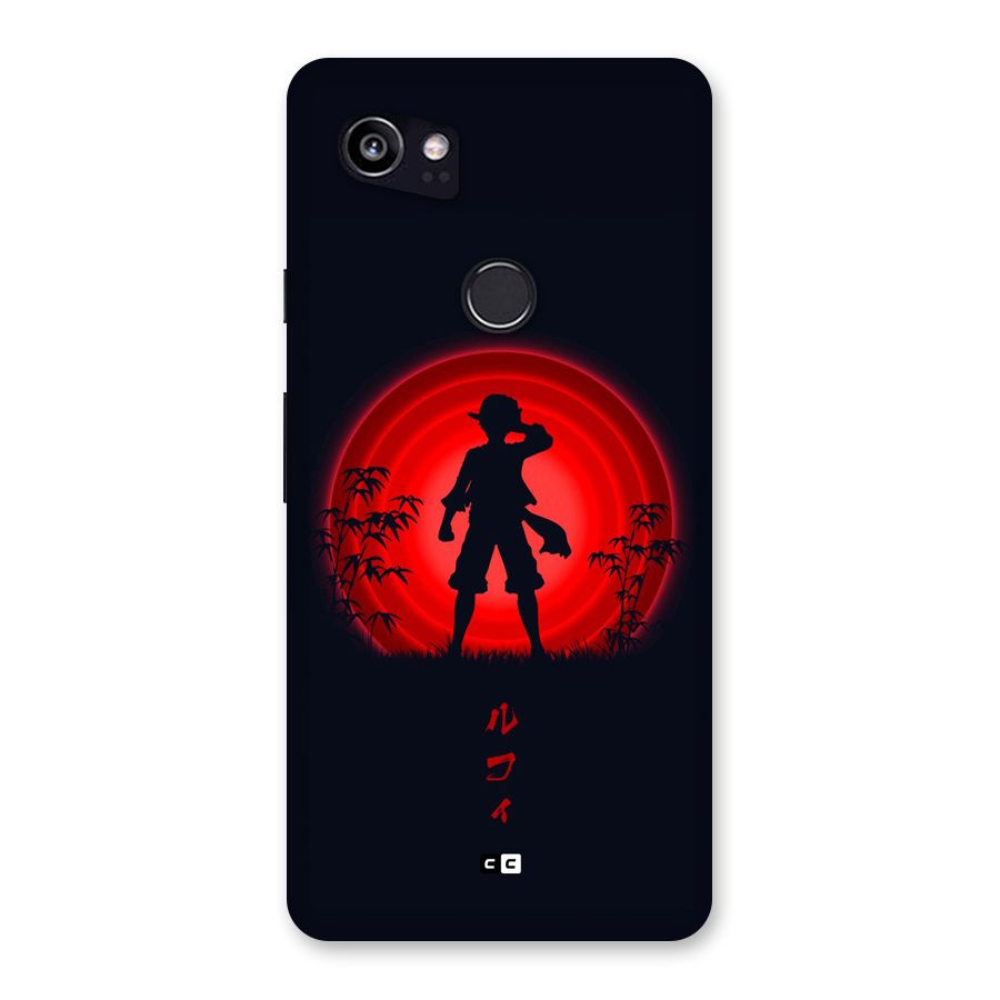 Dark Red Luffy Back Case for Google Pixel 2 XL