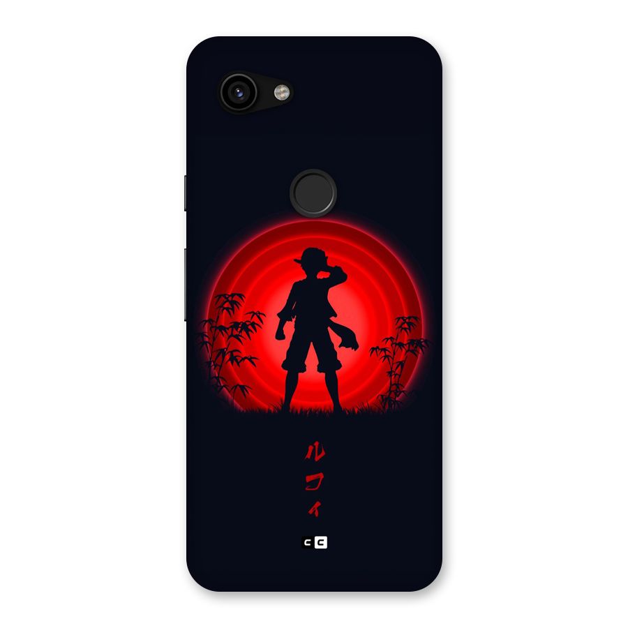 Dark Red Luffy Back Case for Google Pixel 3a