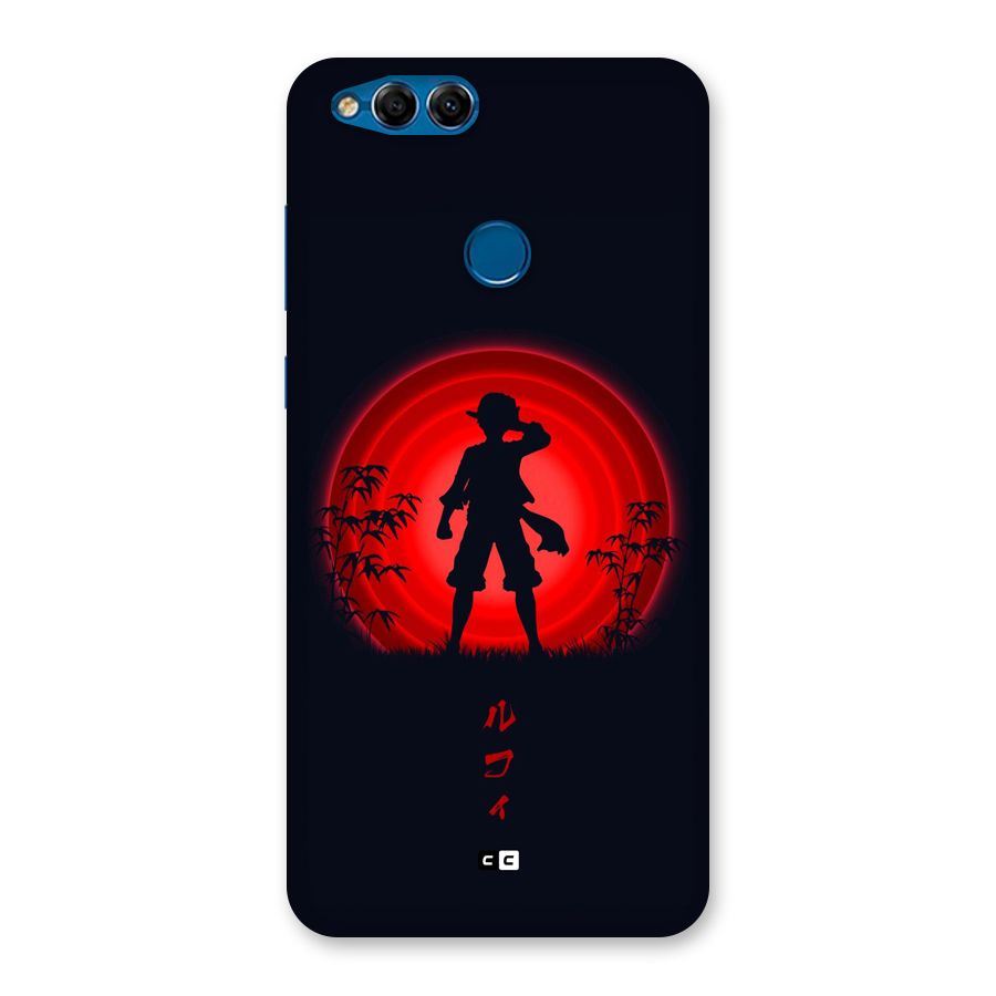 Dark Red Luffy Back Case for Honor 7X