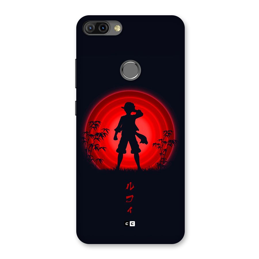 Dark Red Luffy Back Case for Infinix Hot 6 Pro