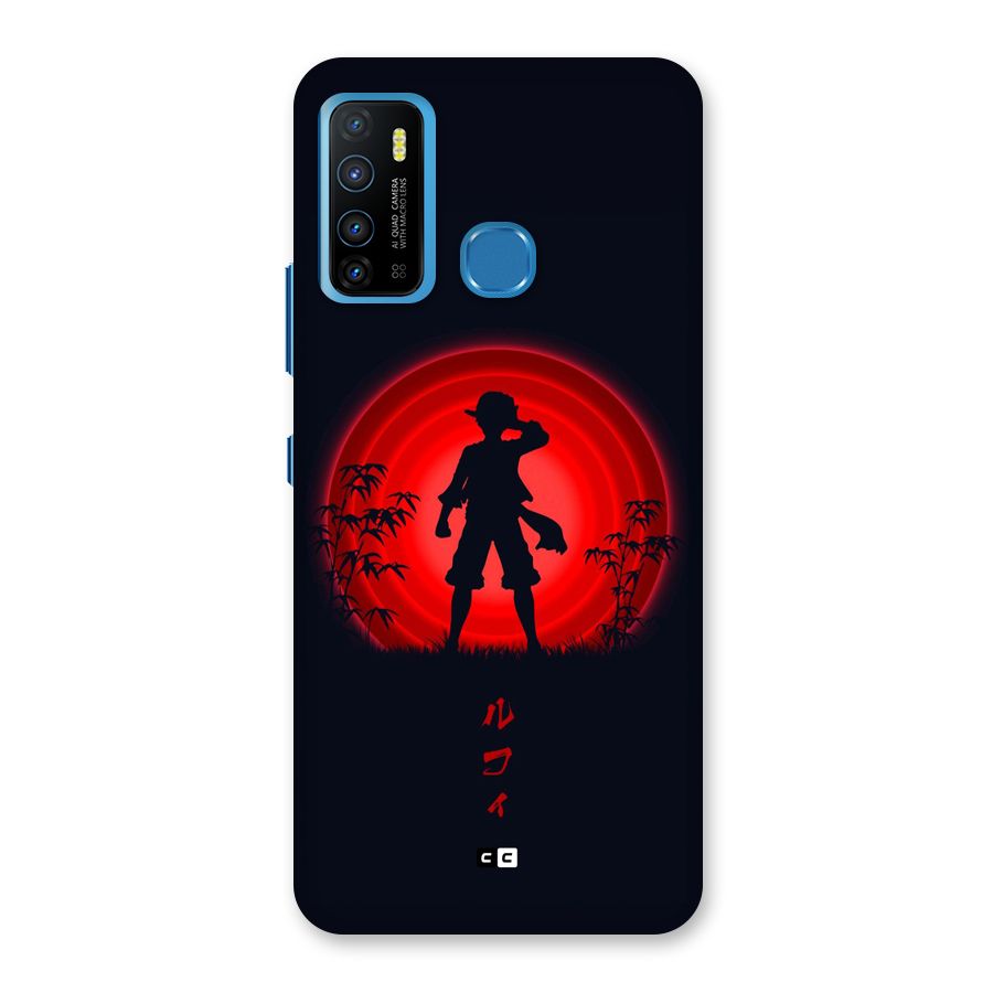Dark Red Luffy Back Case for Infinix Hot 9