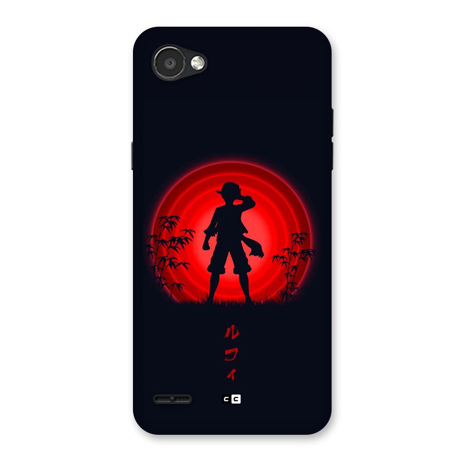 Dark Red Luffy Back Case for LG Q6