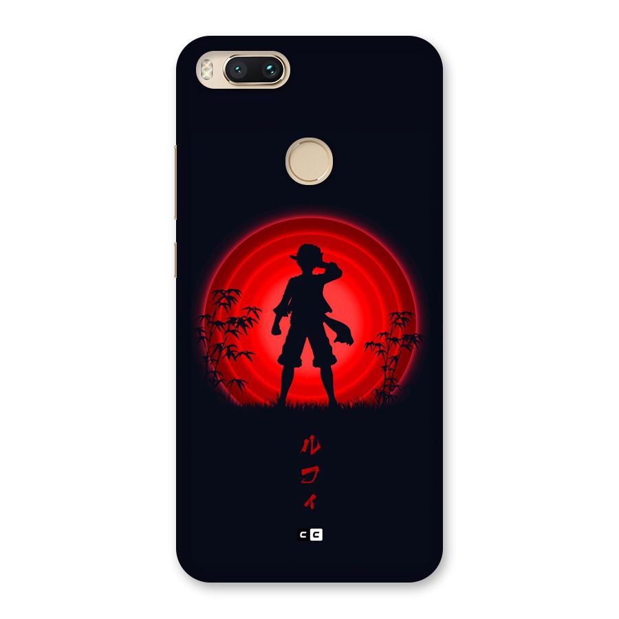 Dark Red Luffy Back Case for Mi A1
