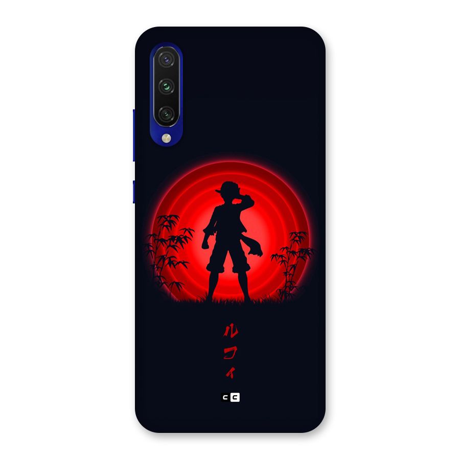 Dark Red Luffy Back Case for Mi A3